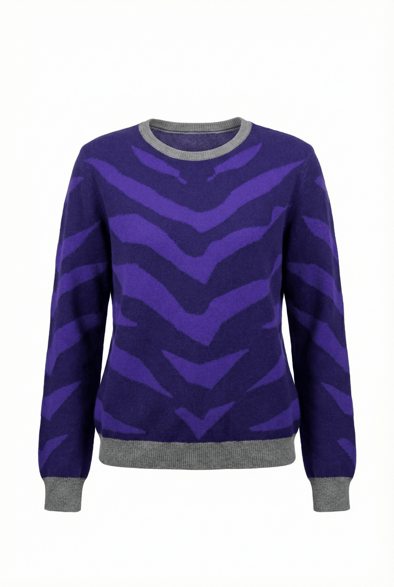 Tigris Cashmere Rounded Neck Sweater - Blue Sky Cashmere