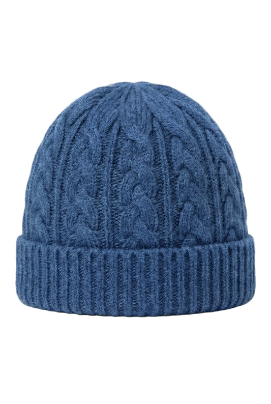 Victoria Cashmere Knitted Beanie - Blue Sky Cashmere