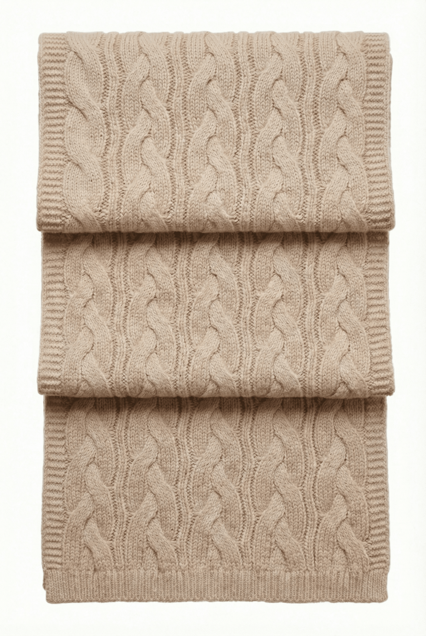 Victoria Cashmere Knitted Scarf - Blue Sky Cashmere