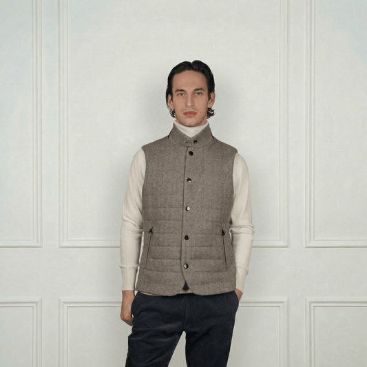 Wolfe Cashmere Vest - Blue Sky Cashmere