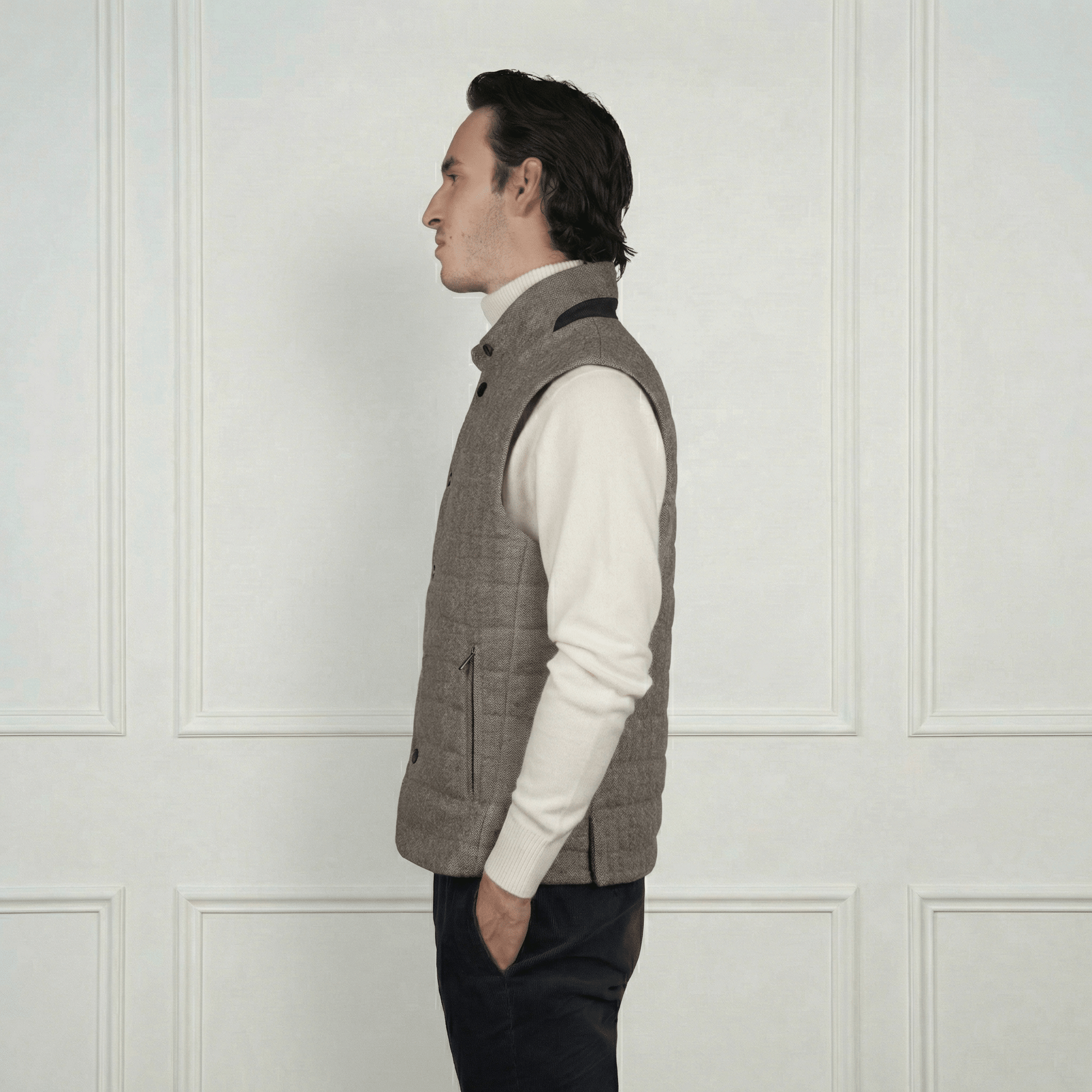 Wolfe Cashmere Vest - Blue Sky Cashmere
