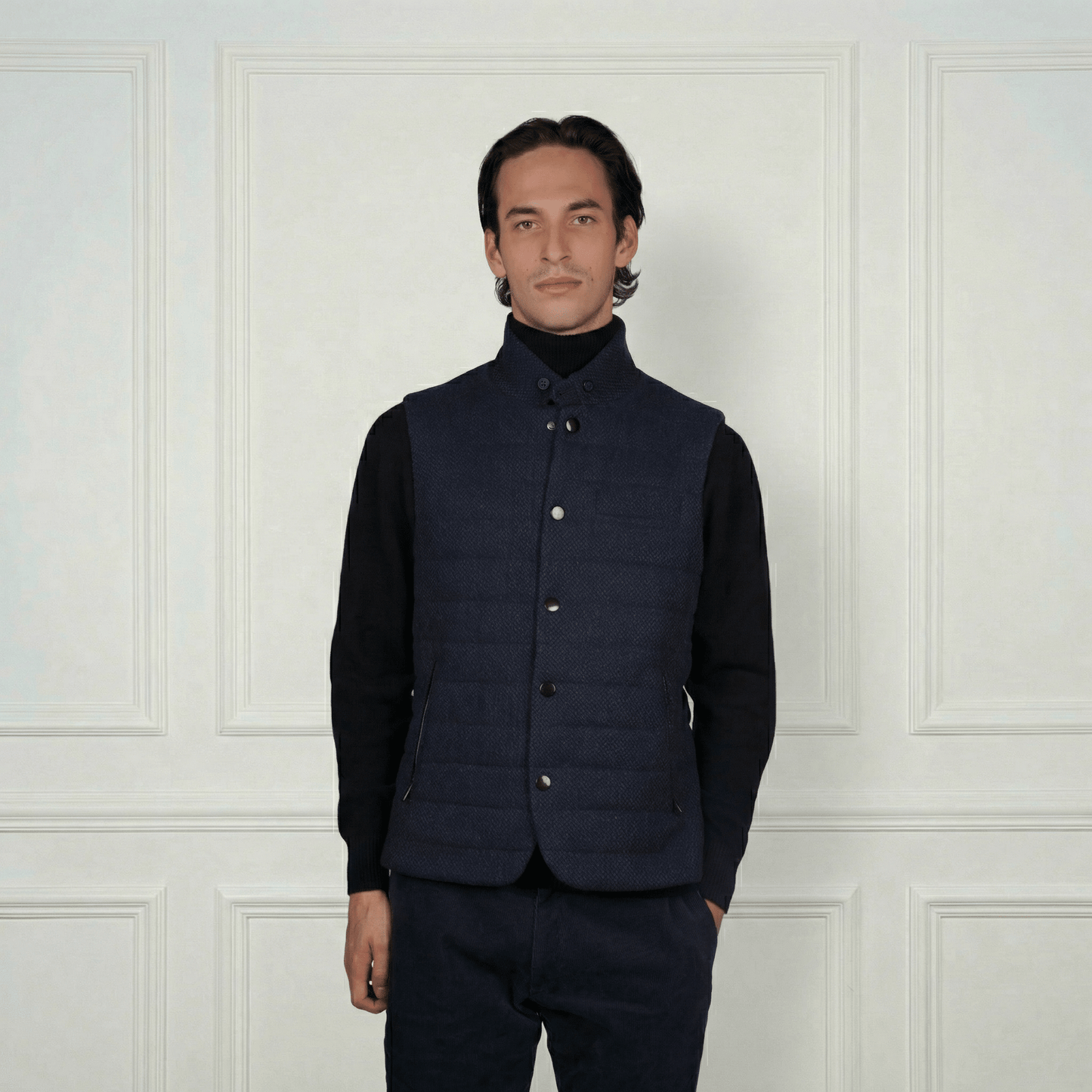 Wolfe Cashmere Vest - Blue Sky Cashmere