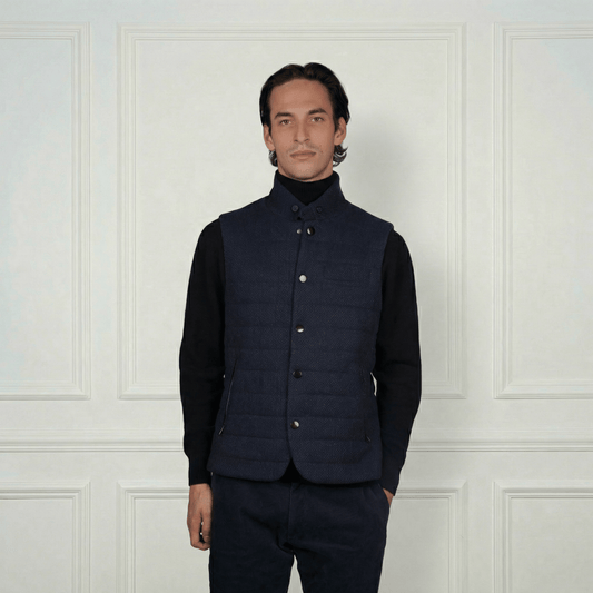 Wolfe Cashmere Vest - Blue Sky Cashmere