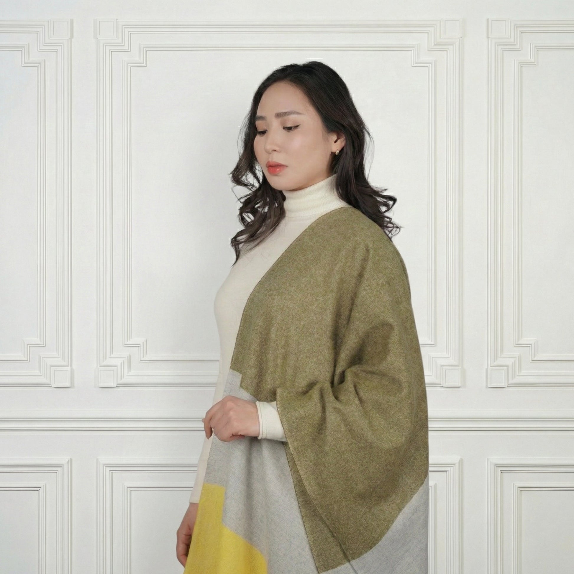 Wool Shawl - Blue Sky Cashmere