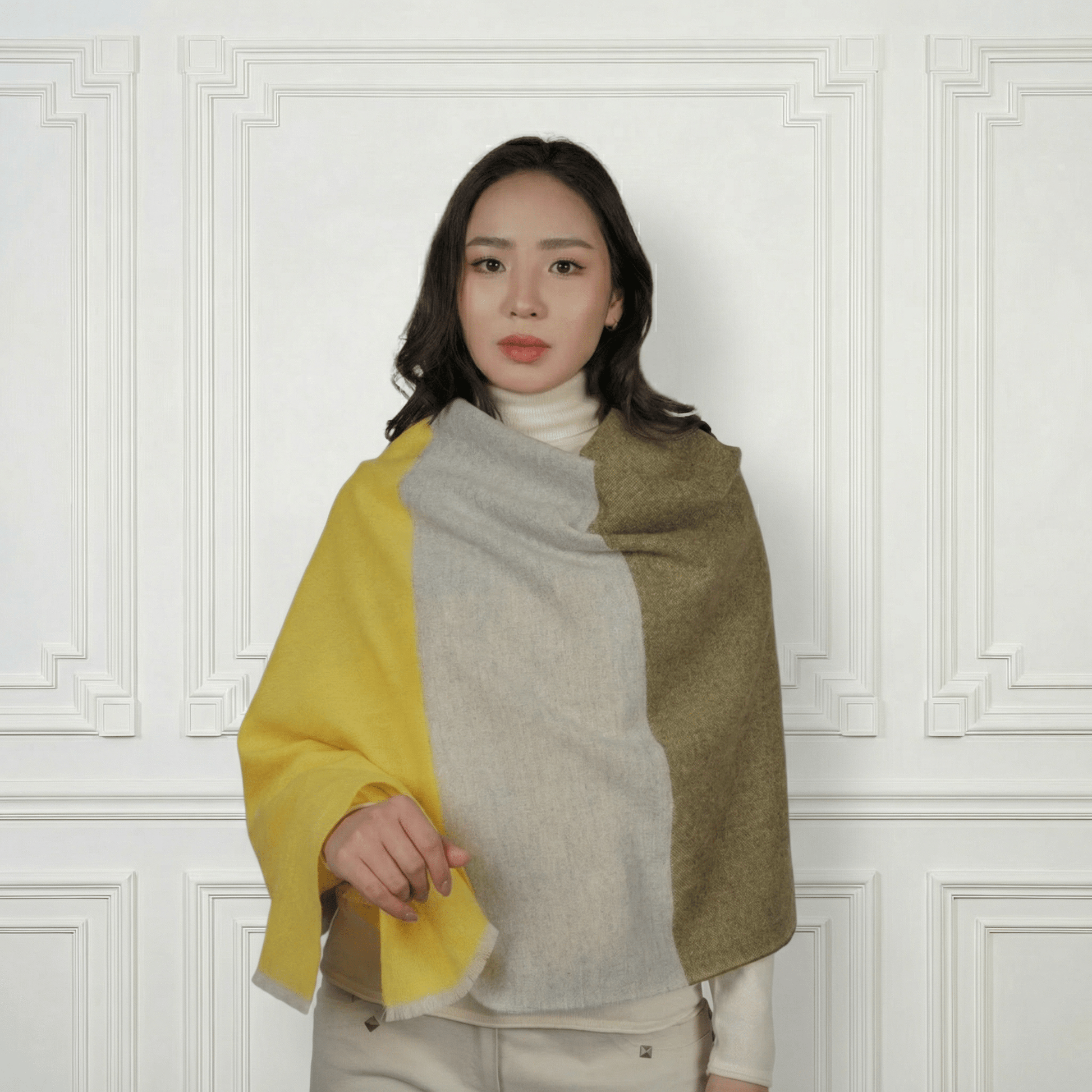 Wool Shawl - Blue Sky Cashmere
