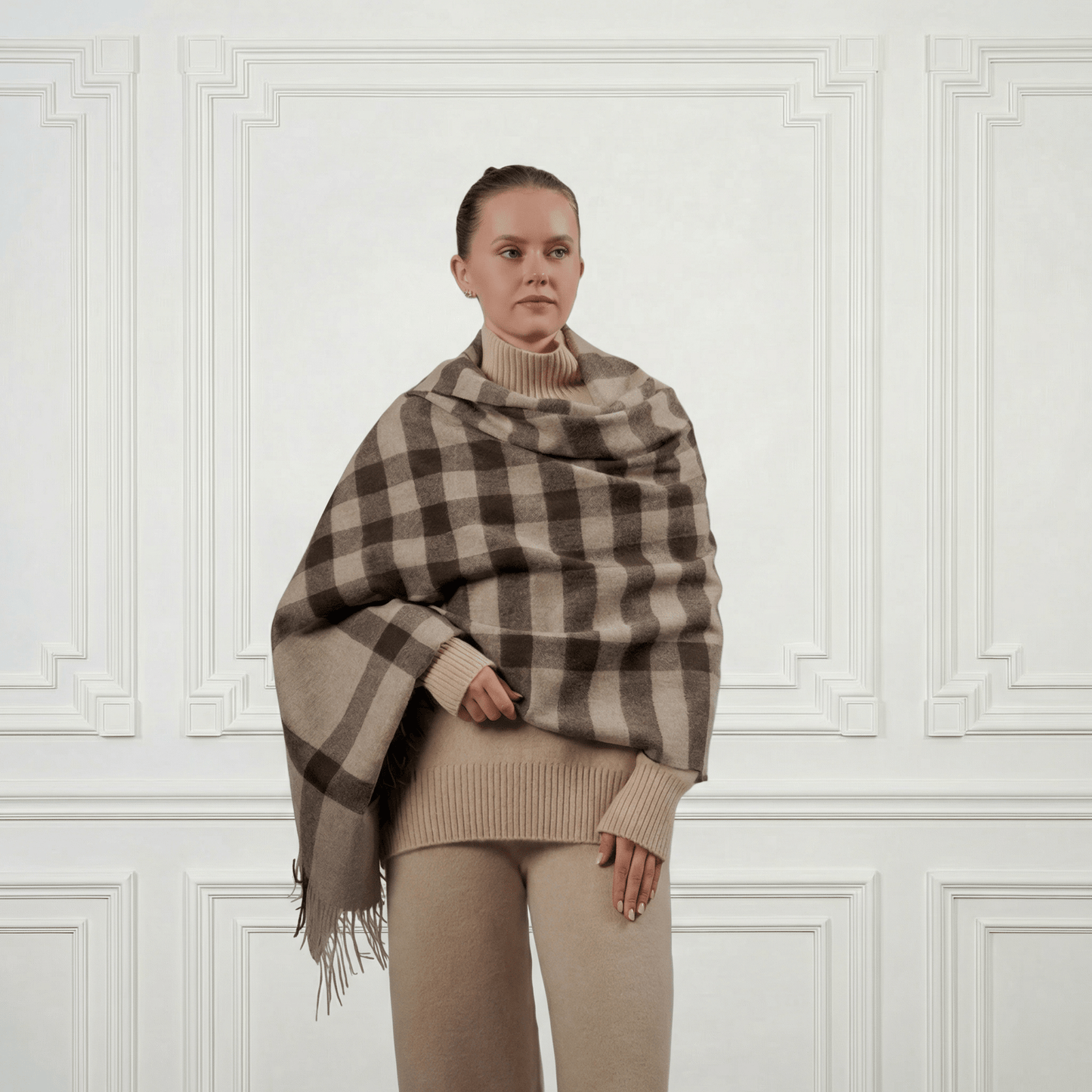 Wool Shawl - Blue Sky Cashmere