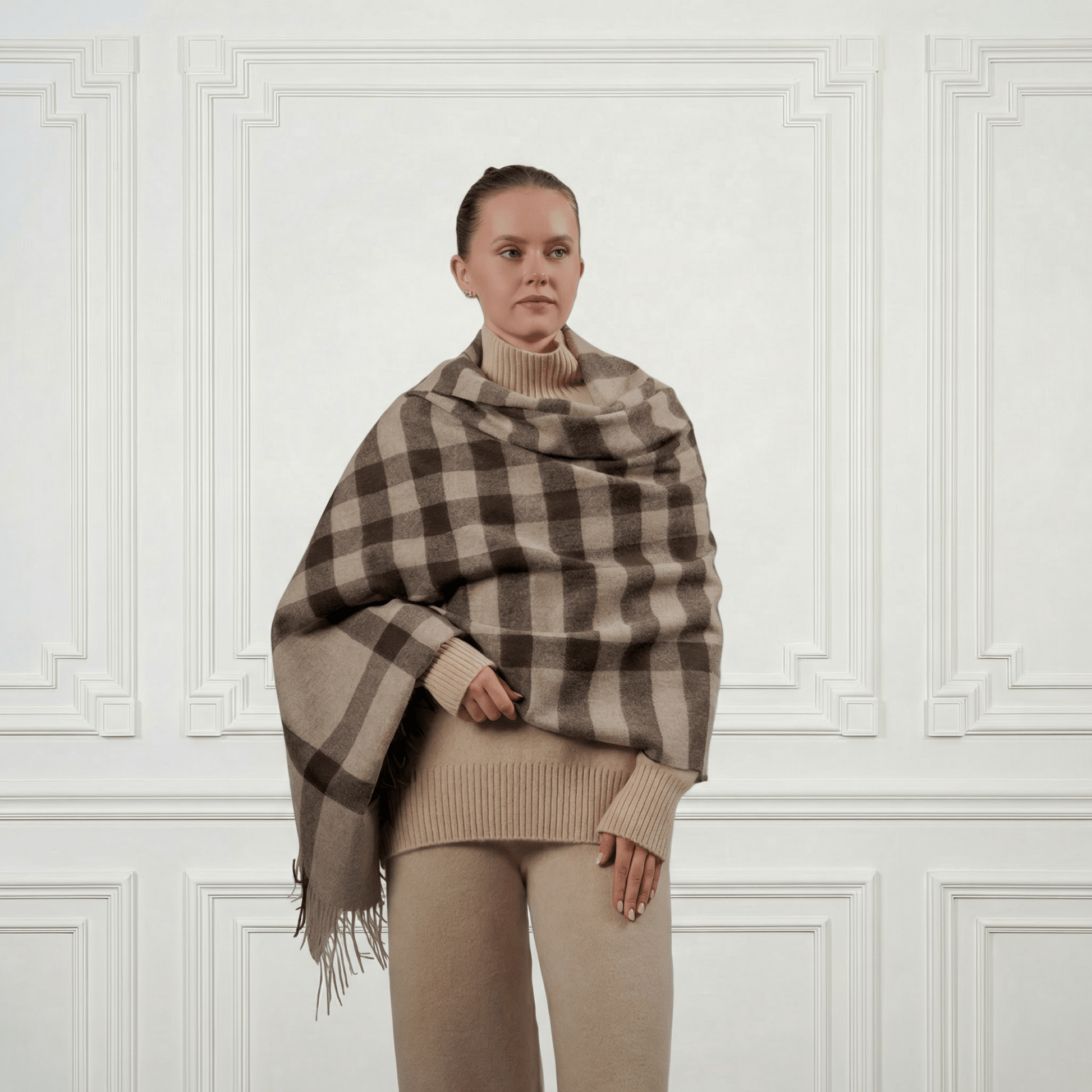 Wool Shawl - Blue Sky Cashmere